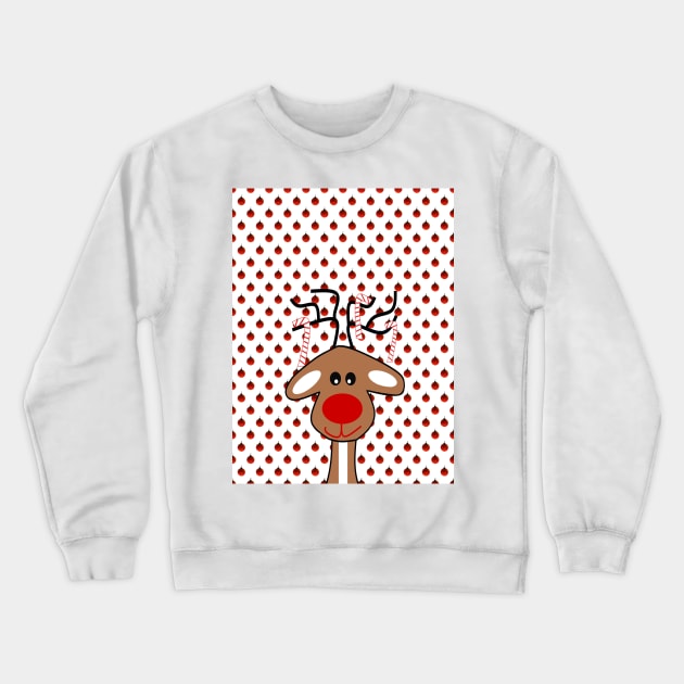 REINDEER Christmas Crewneck Sweatshirt by SartorisArt1